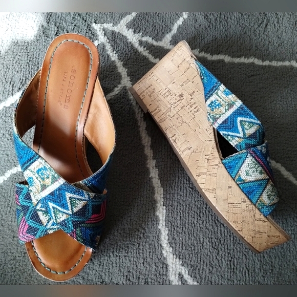 Sonoma Shoes - Boho Sandals "Snemmy Blueprint" by Sonoma